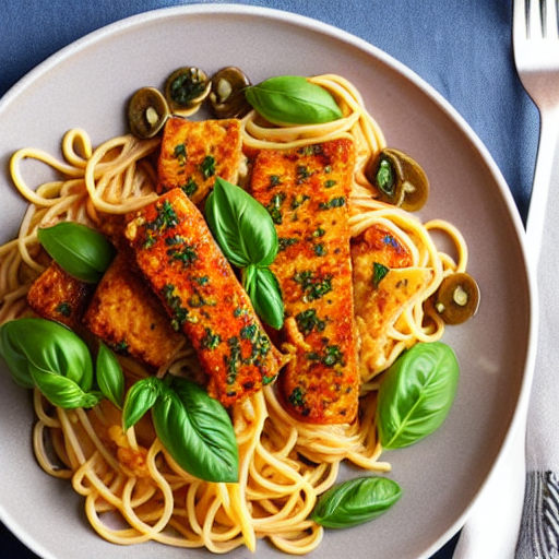 Pasta with Chicken and Tempeh