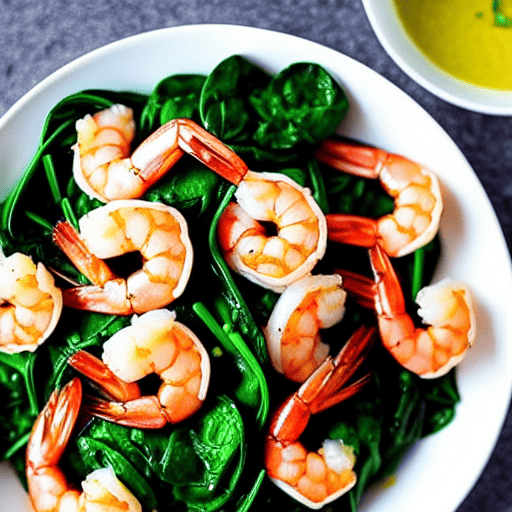 Sautéed Shrimp and Spinach