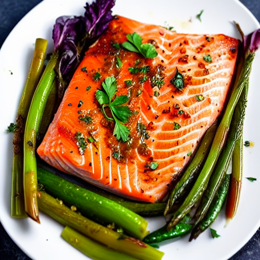 Baked Salmon with Herbs