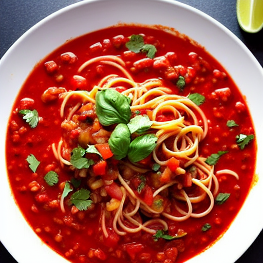 Pasta con Salsa Roja