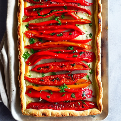 Roasted Pepper and Onion Tart