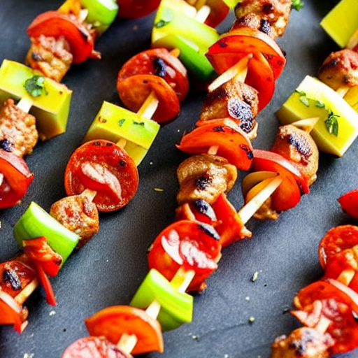 Pepperoni Pizza Skewers