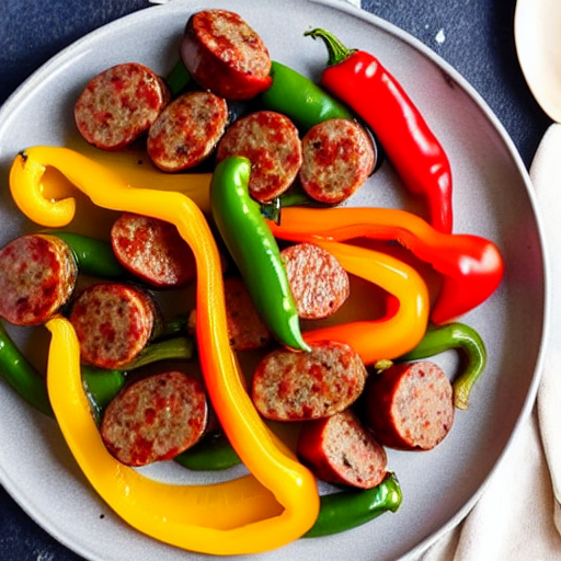 Keto Sausage and Peppers