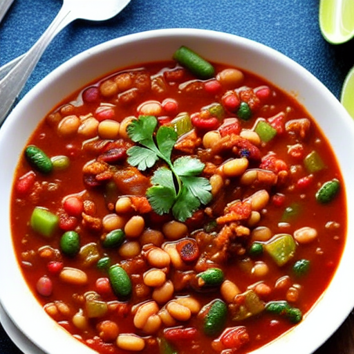 Vegetable and Bean Chili with Rice