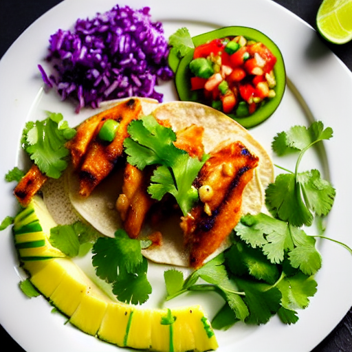 Tacos de Pescado al Cilantro y Piña