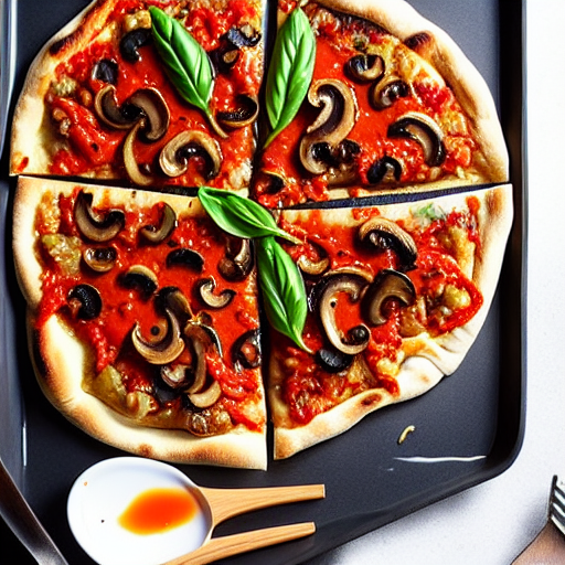 Korean Mushroom Pizza