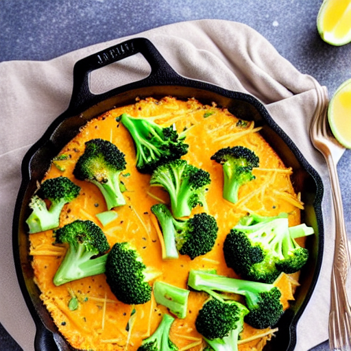 Halal Broccoli Cheddar Bake