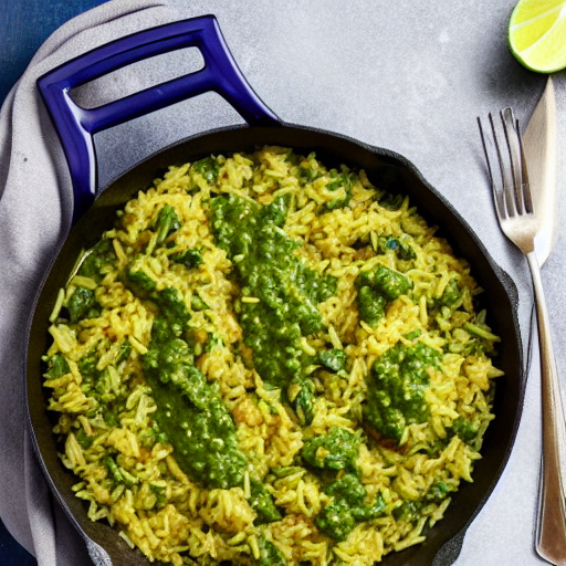Arroz con Salsa Verde