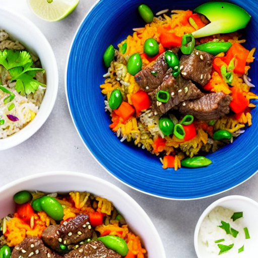 Beef and Vegetable Rice Bowl