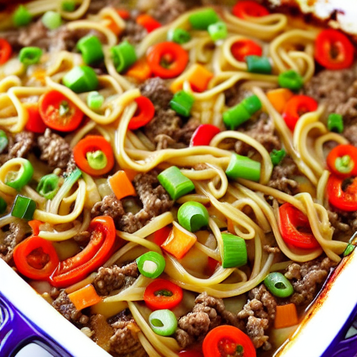 Beef and Vegetable Noodle Bake Casserole