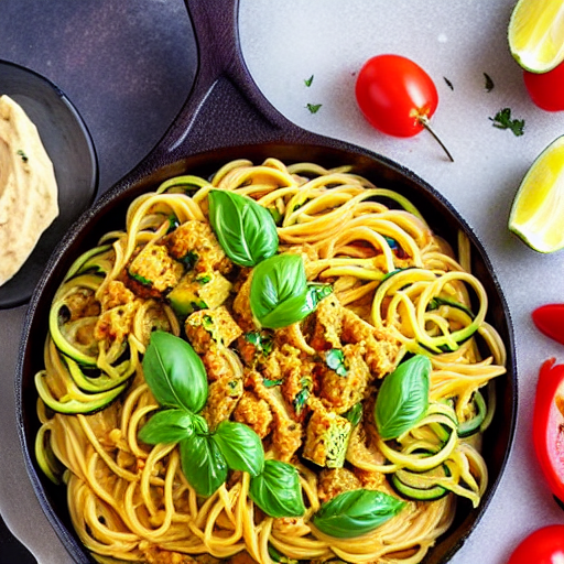 Pasta Bil Kousa w Hummus