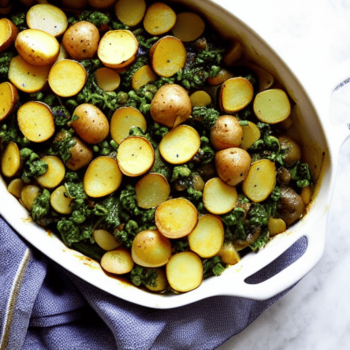 Nettle and Potato Bake