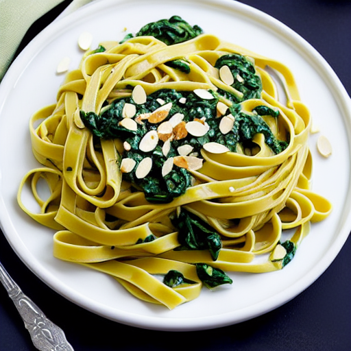 Keto Spinach Fettuccine