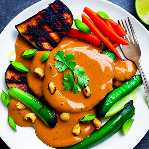 Peanut Sauce Grilled Veggies