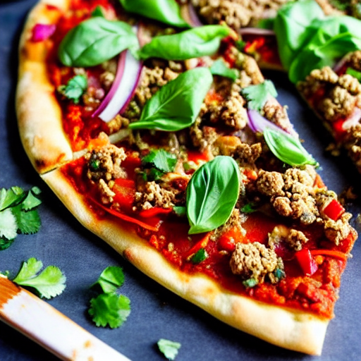 Keto Larb Pizza