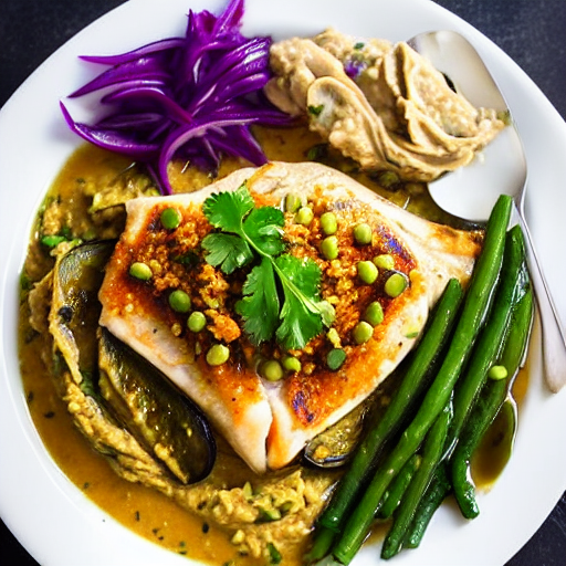 Baba Ghanoush with Fish
