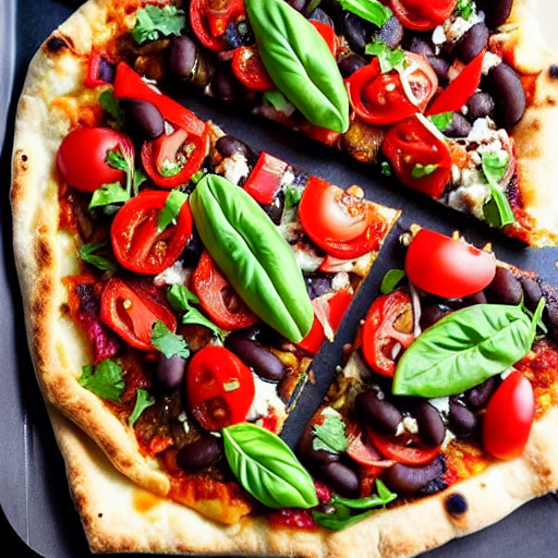 Black Bean and Veggie Pizza