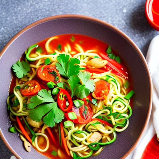 Keto Tom Yum Noodles