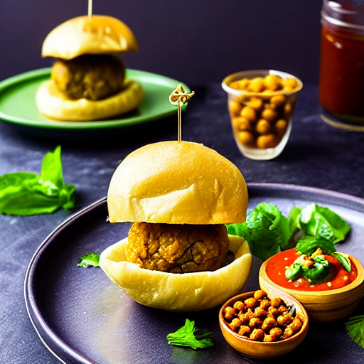Vegan Pani Puri Burger