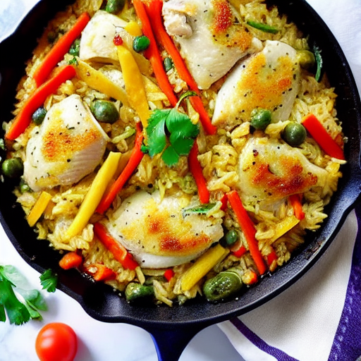 Savory Chicken and Rice Casserole with Vegetables