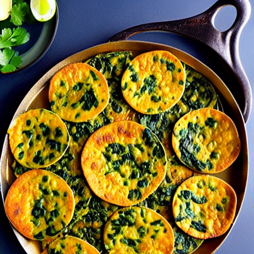 Spinach and Cheese Uttapam