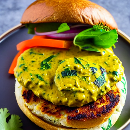 Methi Malai Chicken Burger