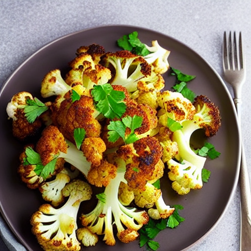 Garlic Herb Roasted Cauliflower