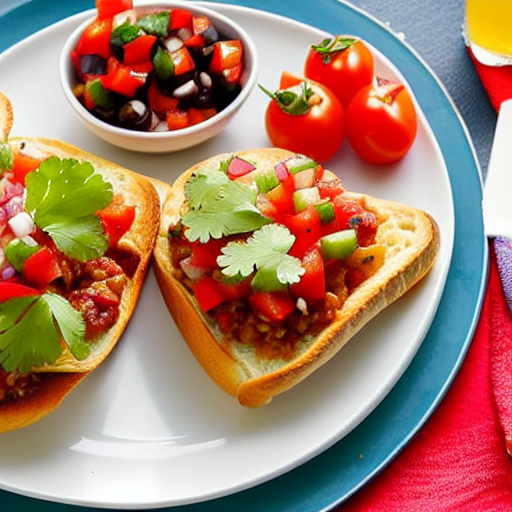 Molletes con Pico de Gallo