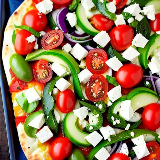 Keto Greek Salad Pizza