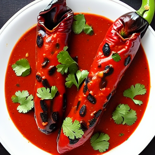Chiles Guajillos Rellenos