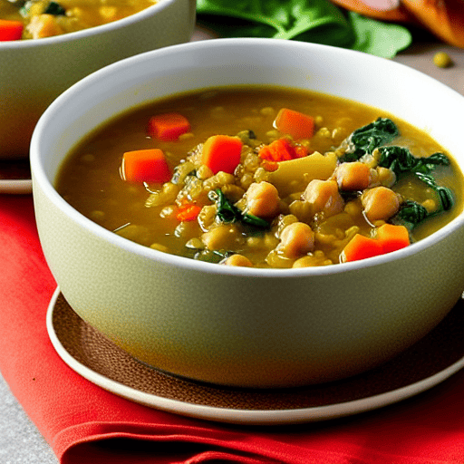 Savory Quinoa and Vegetable Soup with Lentils and Spinach and Chickpeas and Lentils and Spinach and Lentils and Spinach and Lentils and Spinach and Lentils