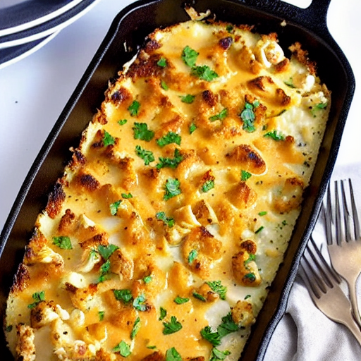 Keto Chicken and Cauliflower Bake