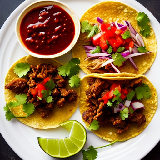 Tacos de Res en Salsa de Jengibre