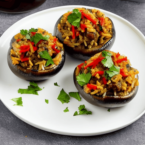 Halal Stuffed Mushrooms