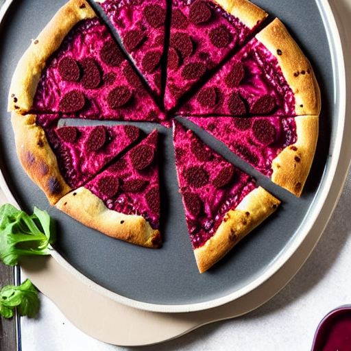 Beetroot and Walnut Pizza