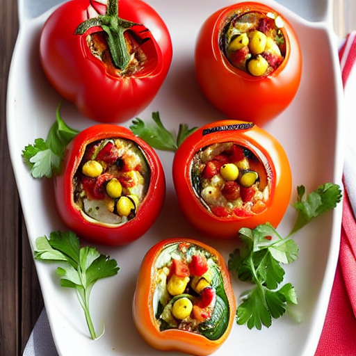 Ratatouille Stuffed Tomatoes