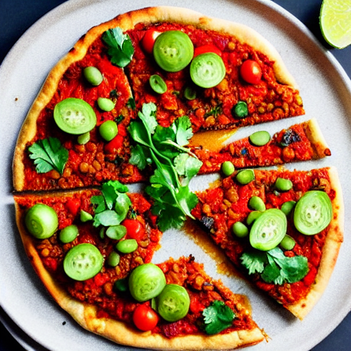 Moroccan Lentil Pizza