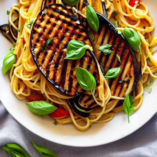 Pasta with Grilled Eggplant