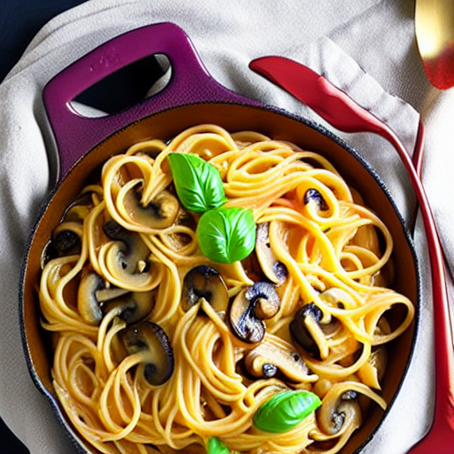 Pasta com Molho de Cogumelos