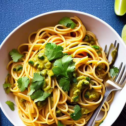 Pasta con Salsa de Cilantro