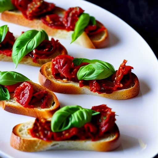 Crostini con Pomodori Secchi