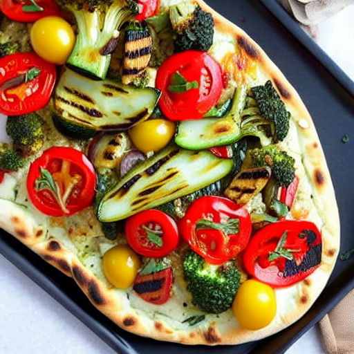 Keto Grilled Vegetable Pizza