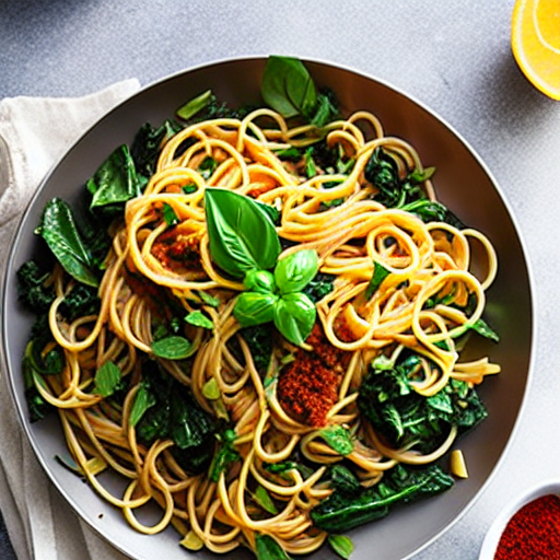 Pasta with Moroccan Greens
