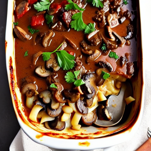 Keto Beef and Mushroom Casserole