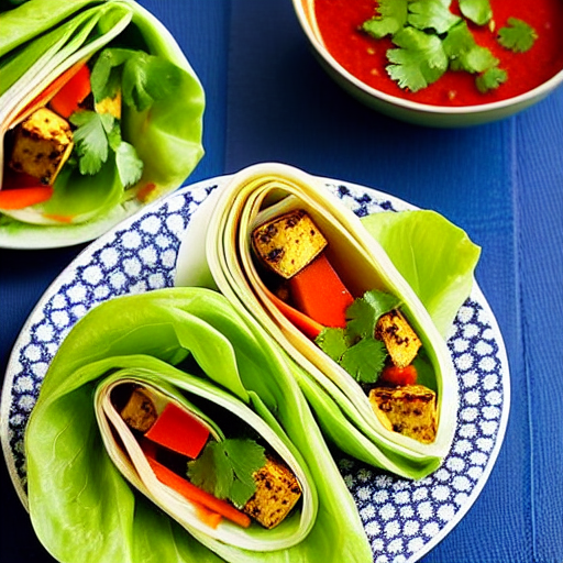Korean-style Tofu Wraps