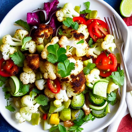 Fattoush with Cauliflower