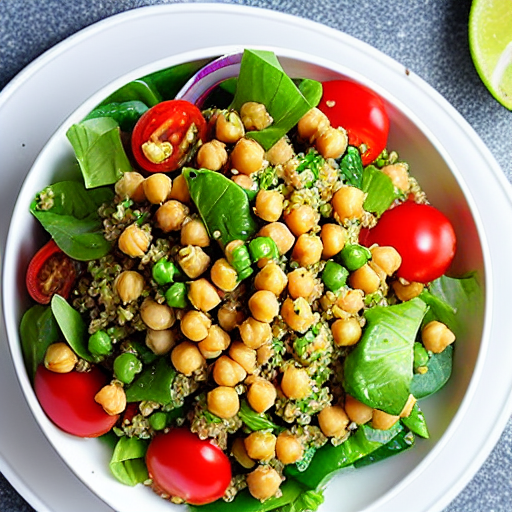 Vegetable and Chickpea Salad with Quinoa