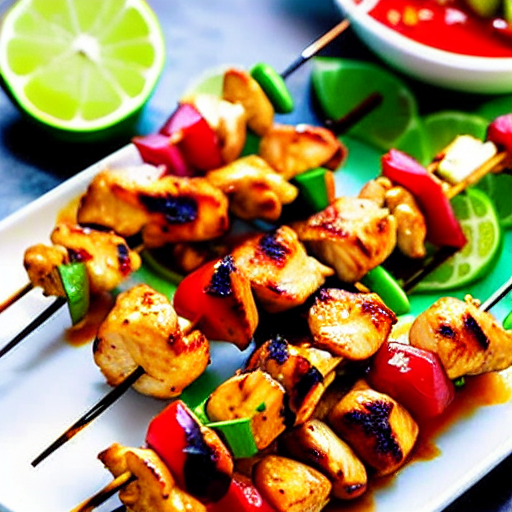 Chili Lime Chicken Skewers