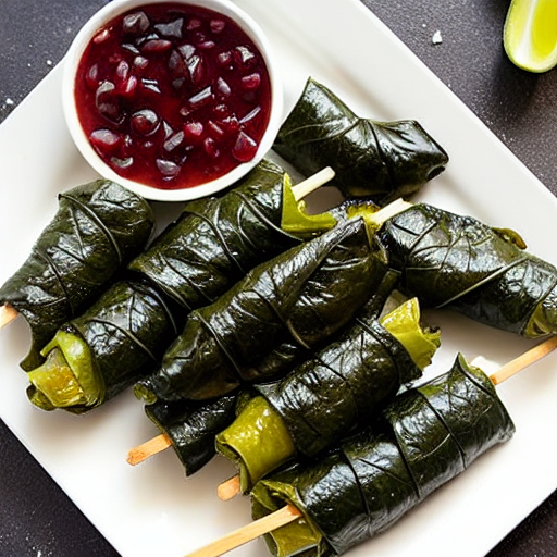 Dolmades Stuffed Grape Leaves