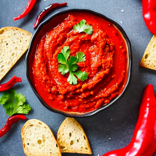 Muhammara with Bread